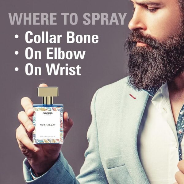 Man holding a fragrance product